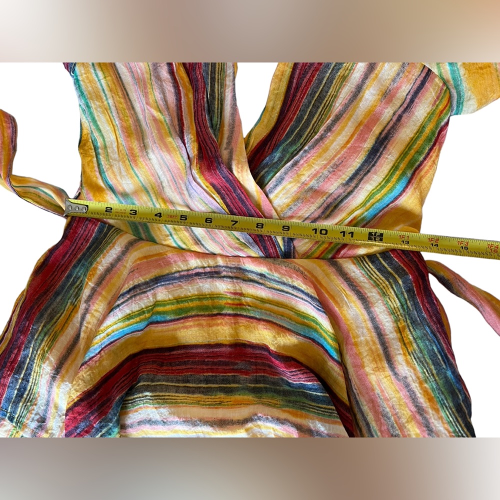 NWT Luxxel Stripped Print Ruffle Romper Small Dress Juniors LR 5795 - Picture 9 of 14